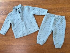 Crewcuts Factory Boys' Light Blue Quilted Outfit Size 12-18m